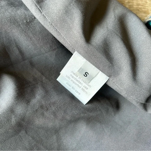 RACHEL COMEY 100% Silk Ruched Y2K Mini Dress sz S Snap Front Spaghetti Strap - Picture 4 of 15